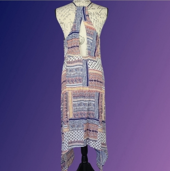 Bohemian Print Asymmetrical Dress - Picture 3 of 6